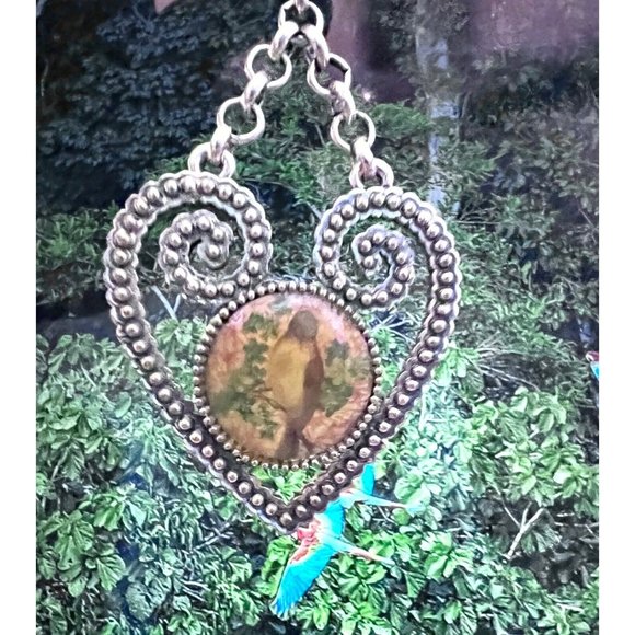 Heart Shape BIRD EARRING - Picture 3 of 5